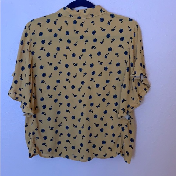 Eloise Mustard Colored Floral Print Top - Picture 5 of 5